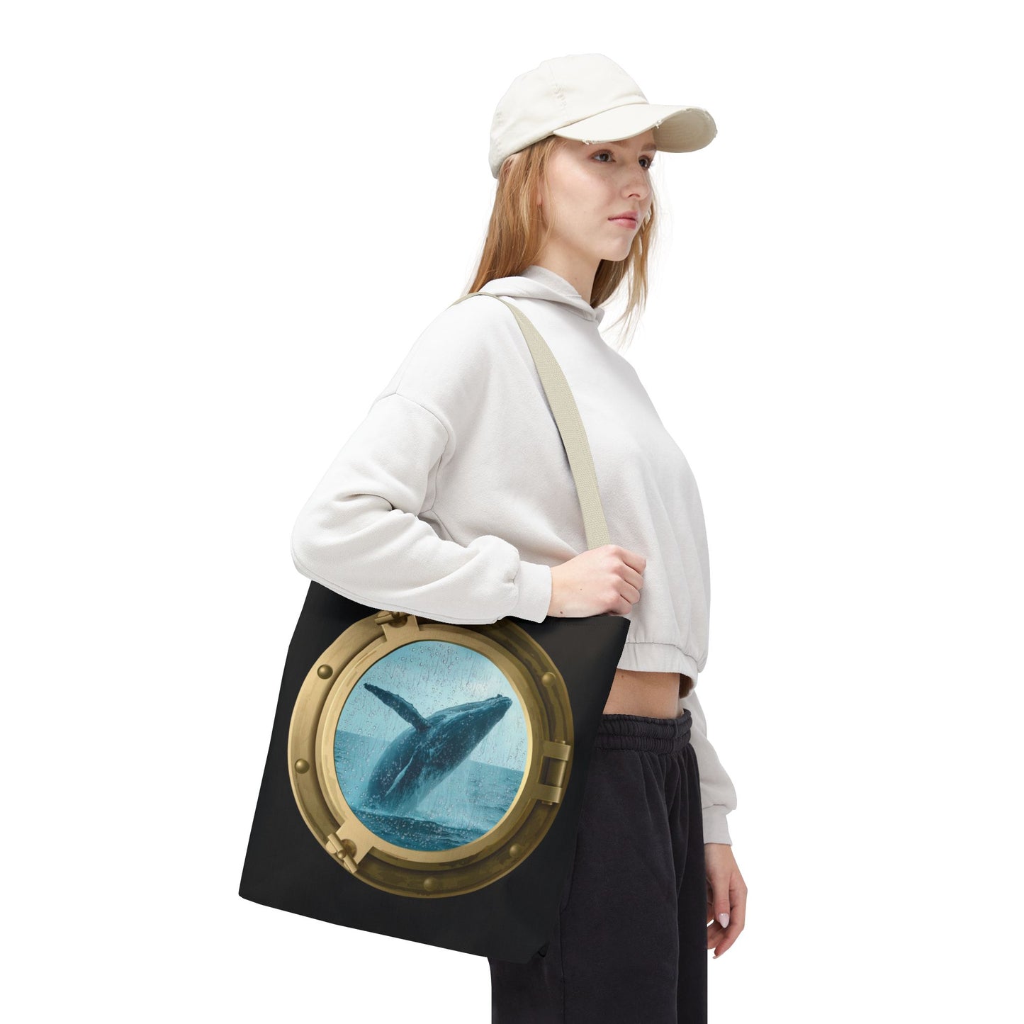 Whale Breaching Tote Bag