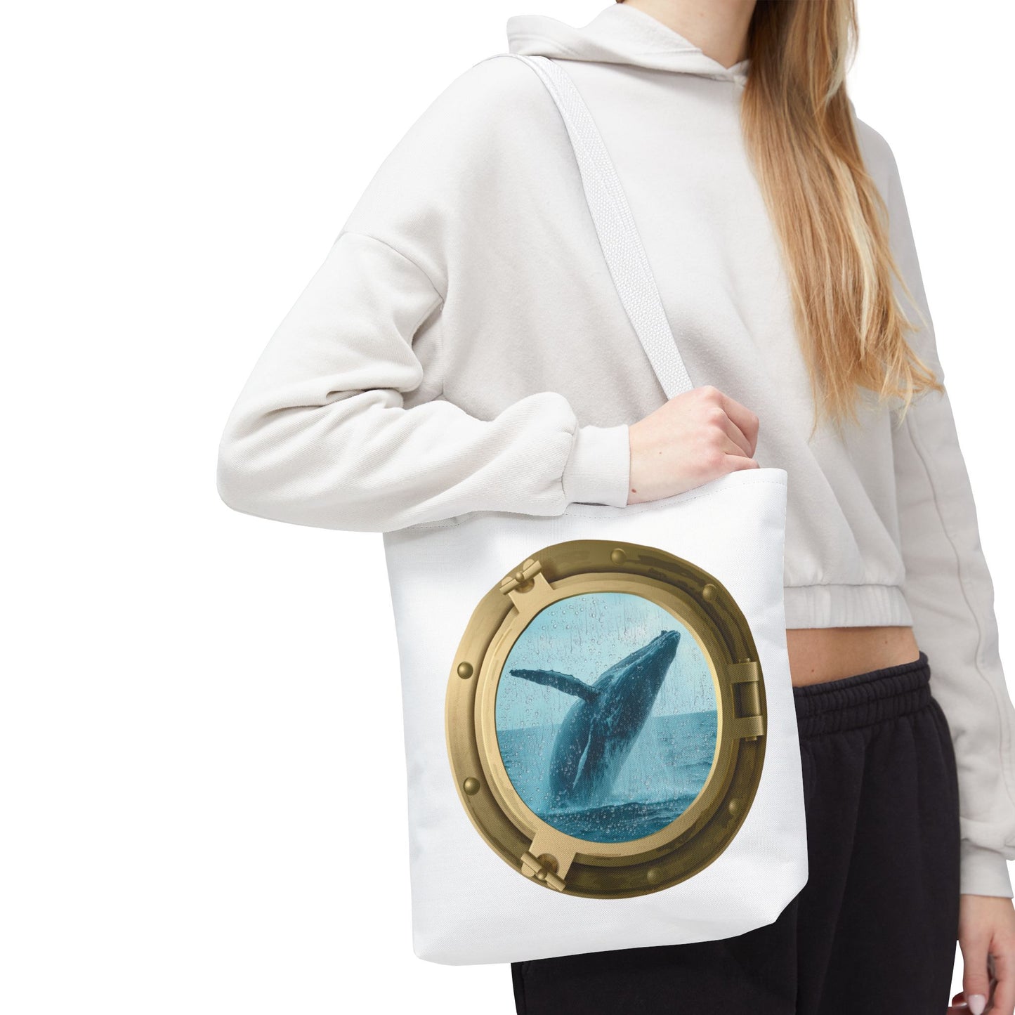 Whale Breaching Tote Bag