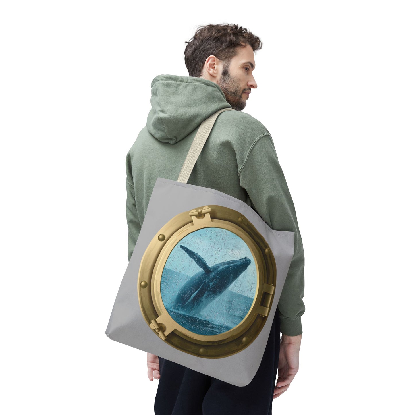 Whale Breaching Tote Bag