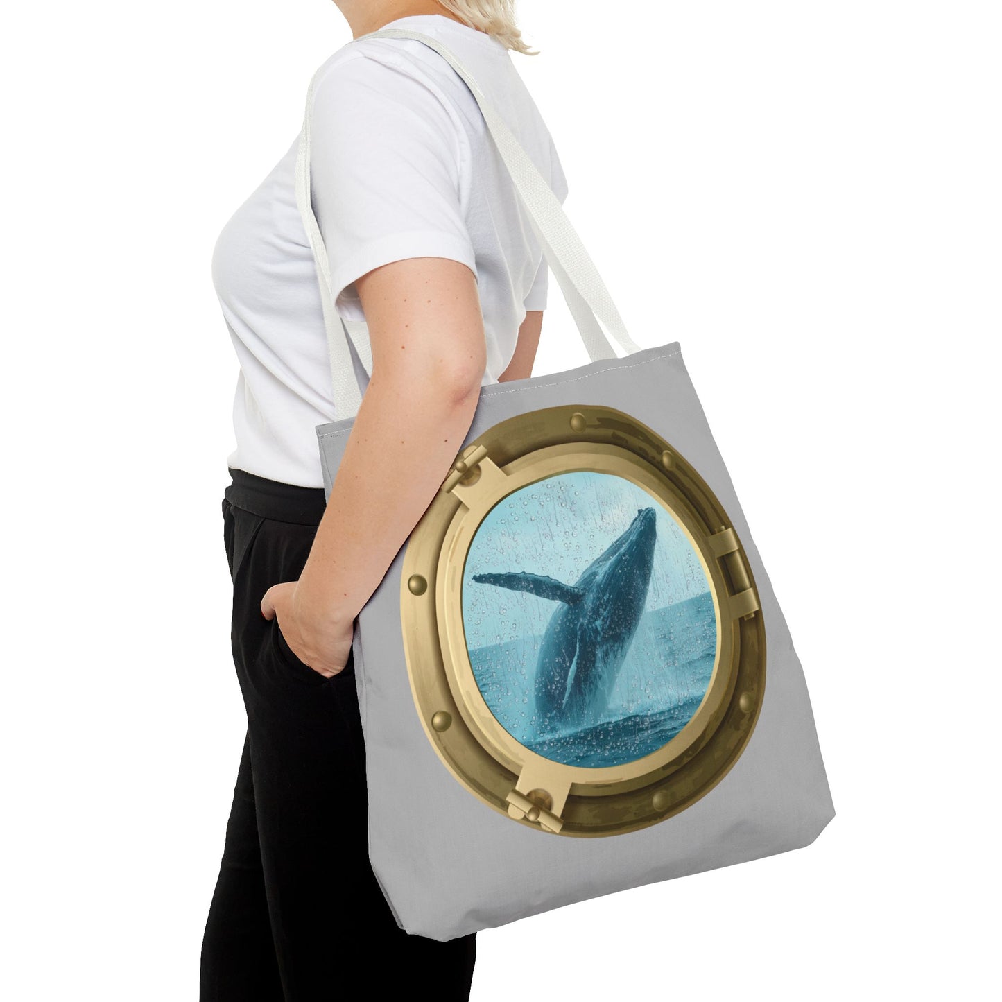 Whale Breaching Tote Bag
