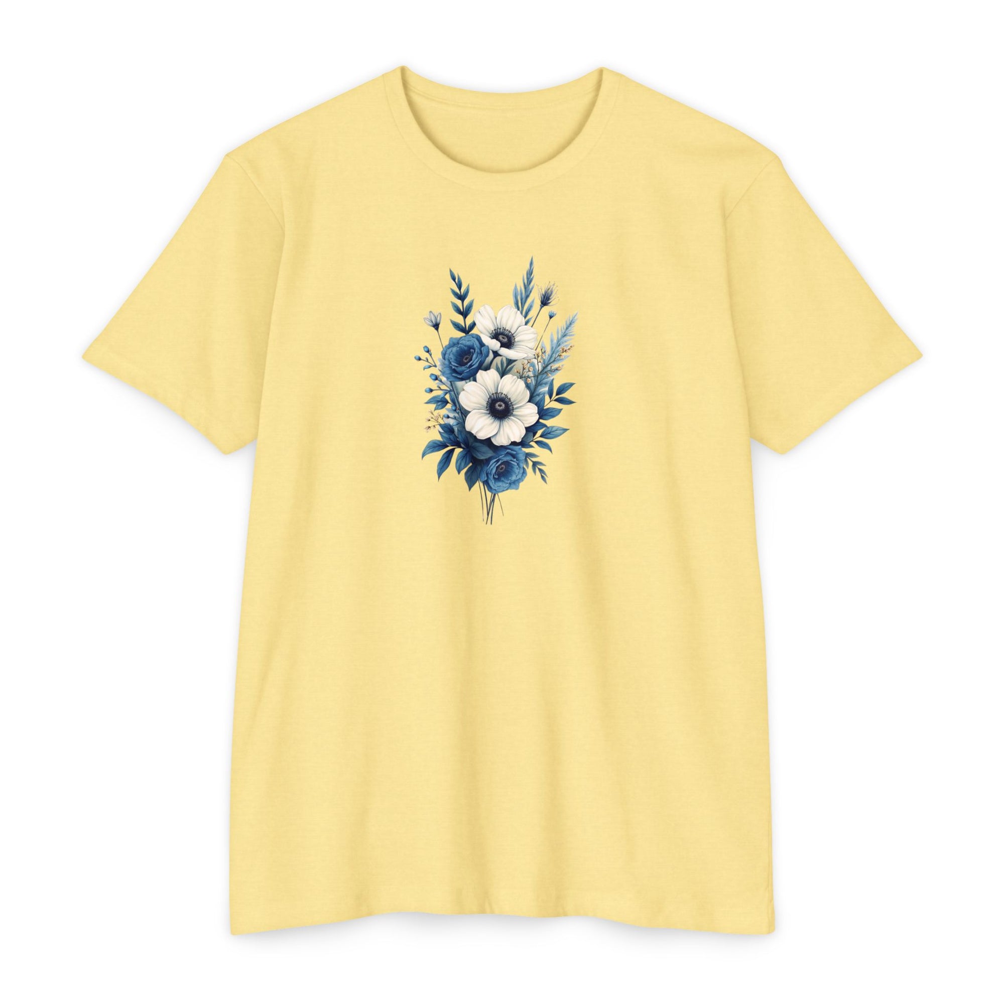 Blue Cosmic Flowers T-shirt