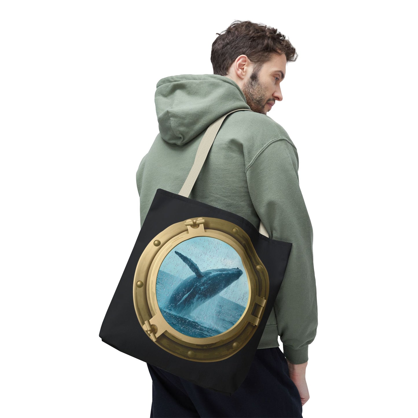 Whale Breaching Tote Bag