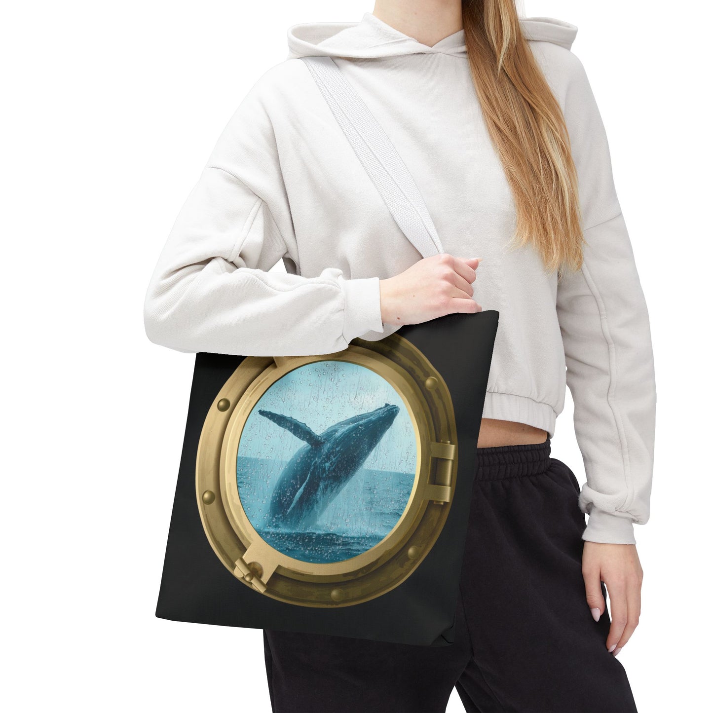 Whale Breaching Tote Bag
