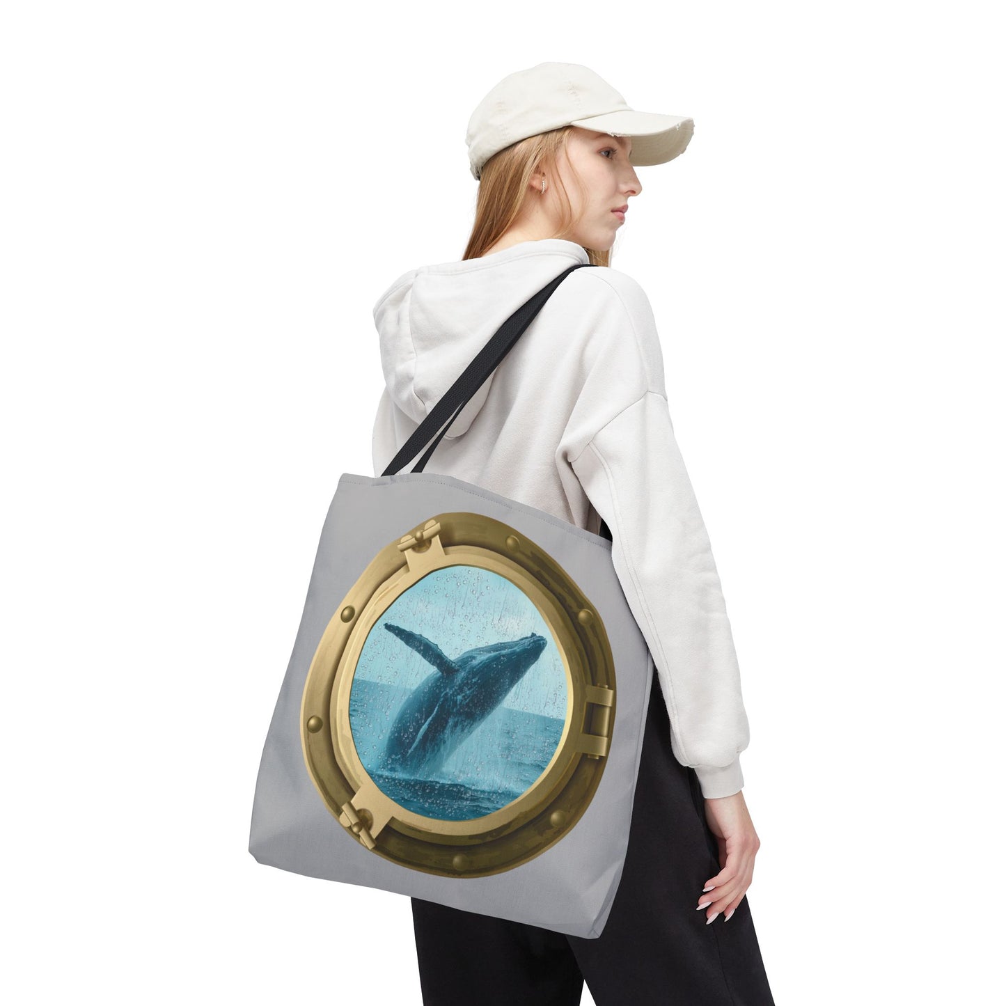 Whale Breaching Tote Bag