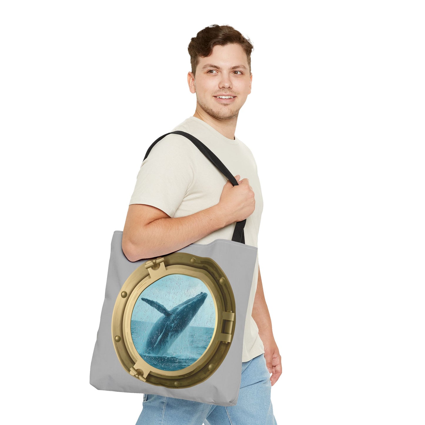 Whale Breaching Tote Bag