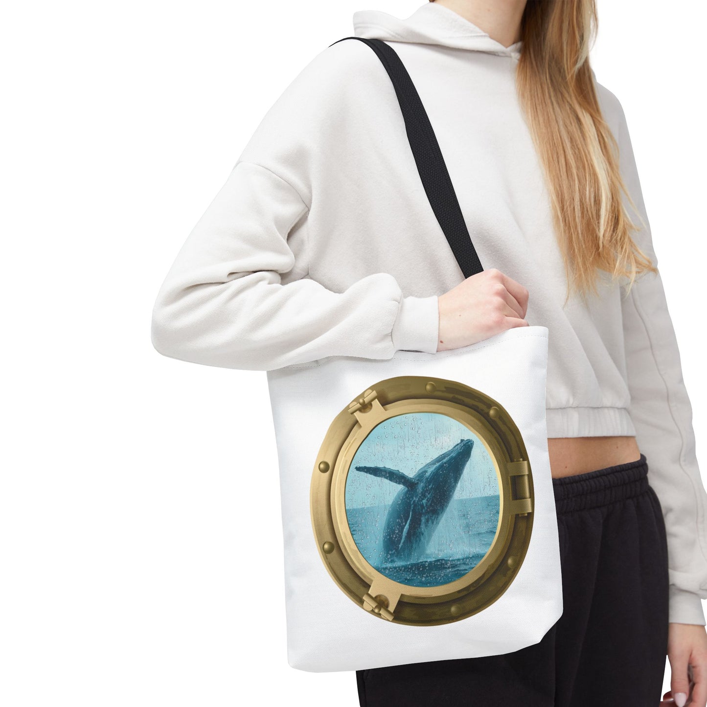 Whale Breaching Tote Bag
