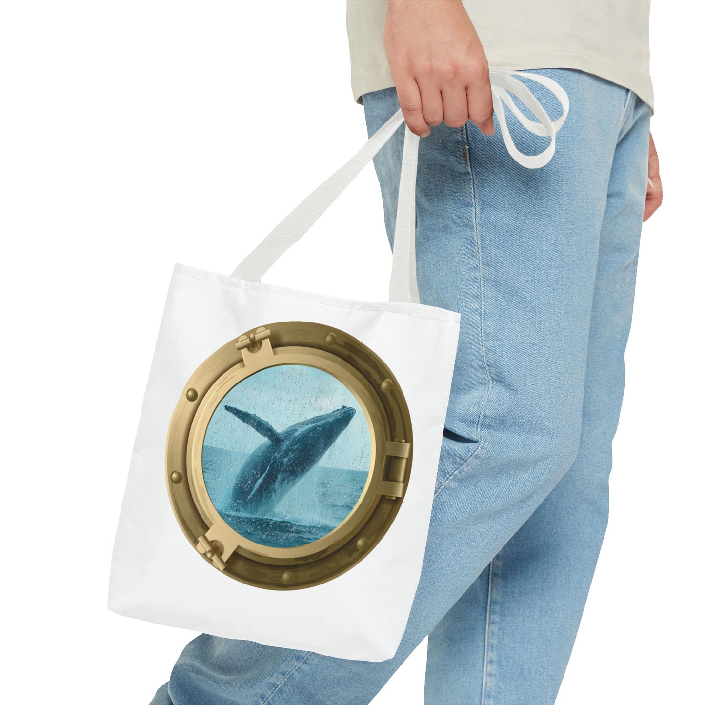 Whale Breaching Tote Bag
