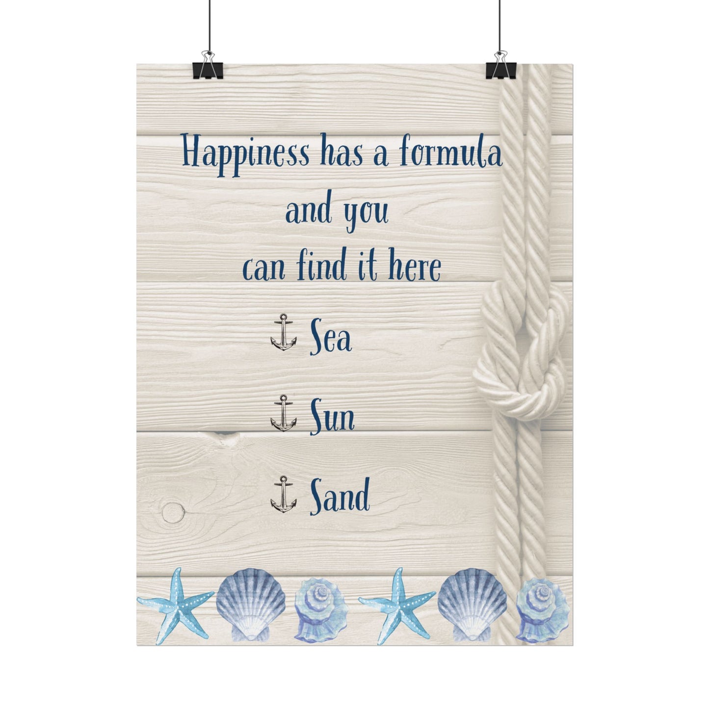 Beach House Decor Happiness Formula - Father's Day Gifts