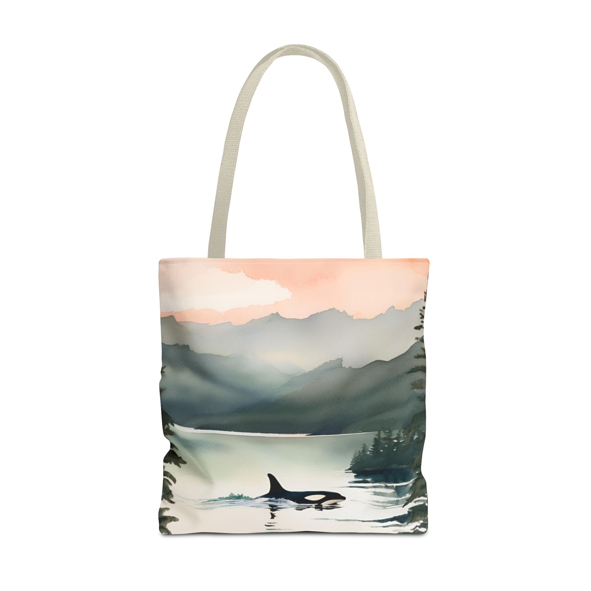 Orca and Sunset Beach Tote Bag