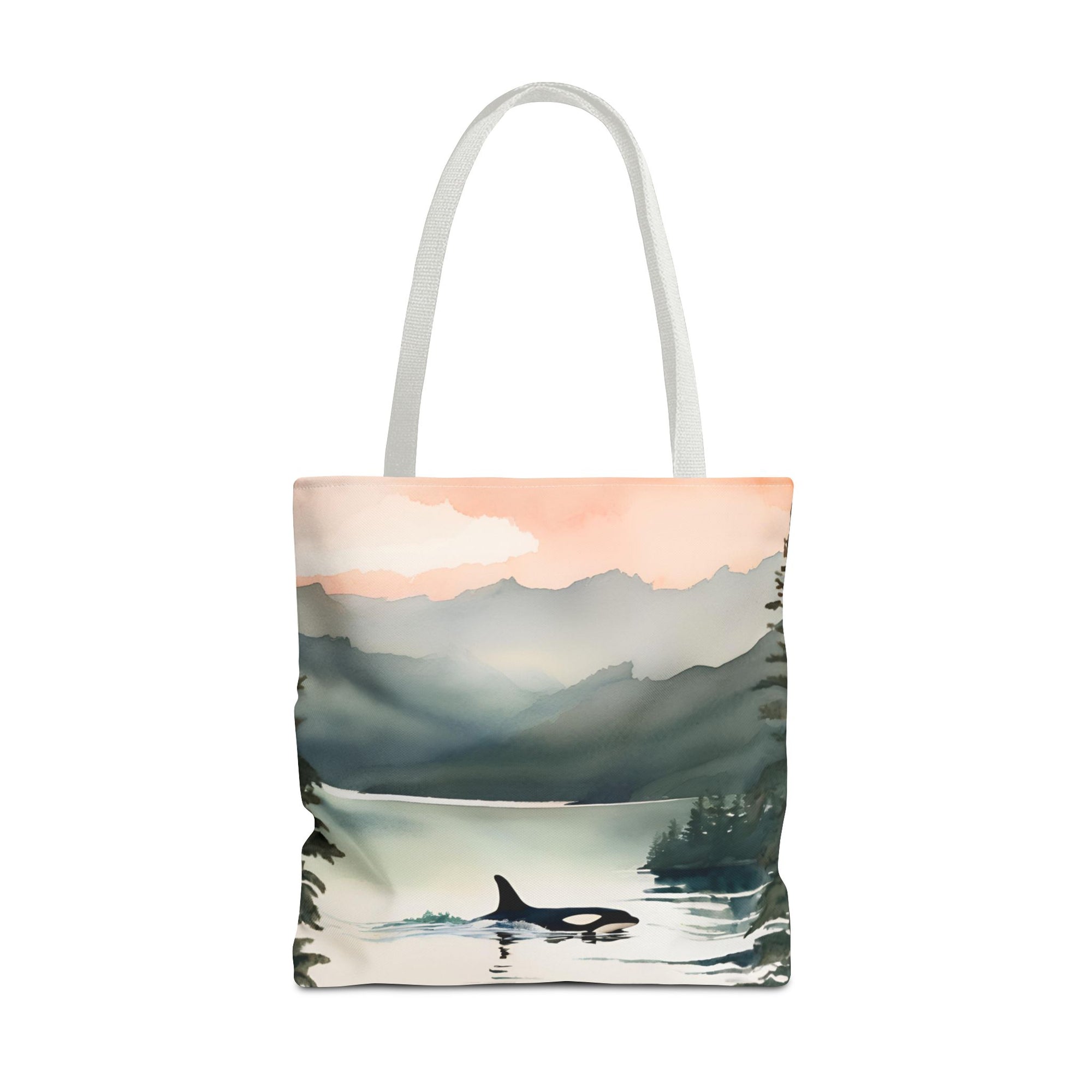 Orca and Sunset Beach Tote Bag