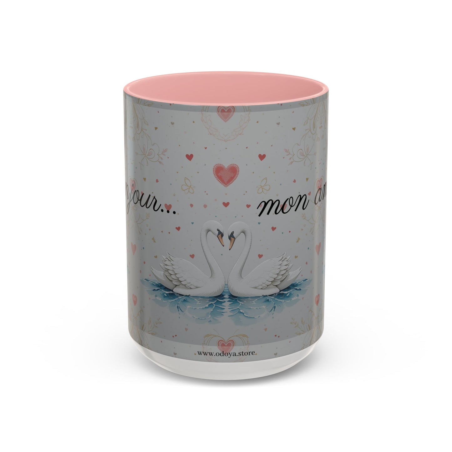 Valentine's Coffee Mug - White Swans