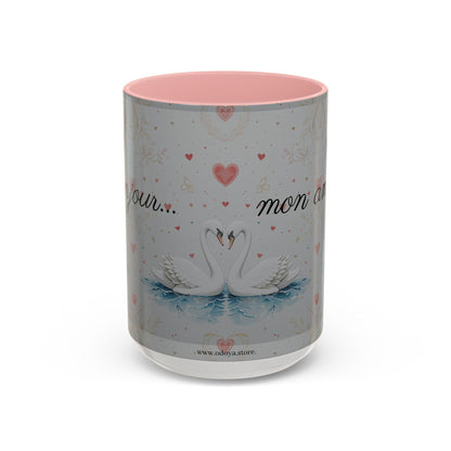 Valentine's Coffee Mug - White Swans