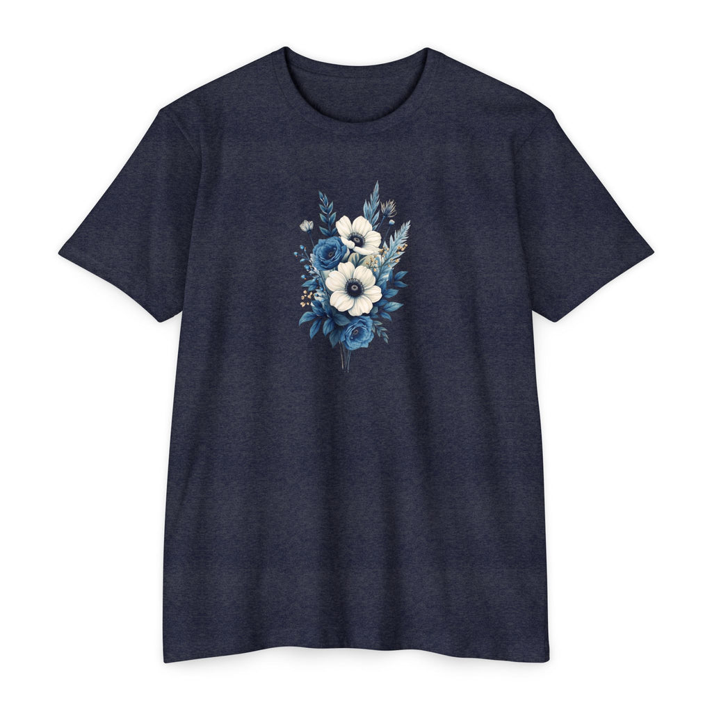 Blue Cosmic Flowers T-shirt