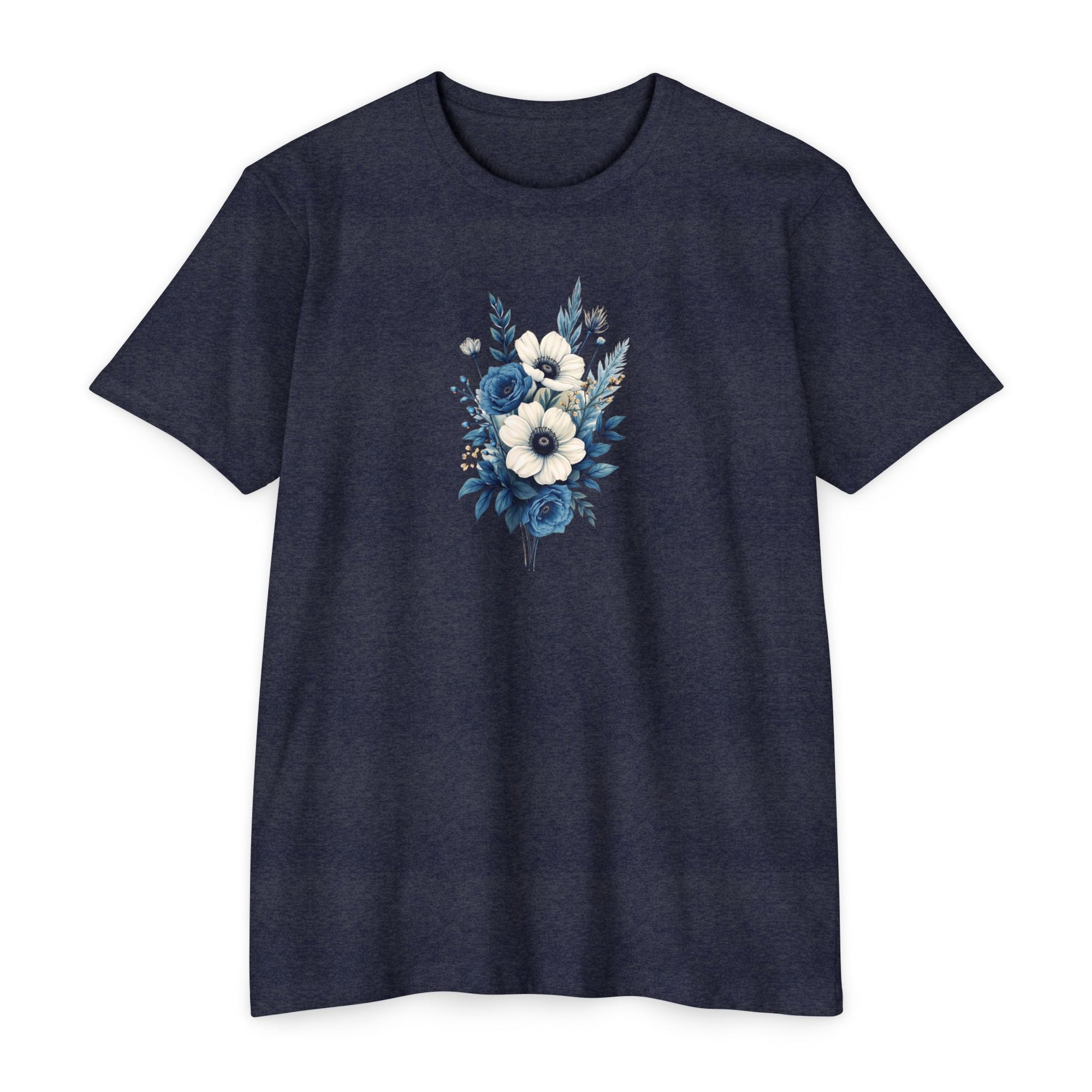Blue Cosmic Flowers T-shirt