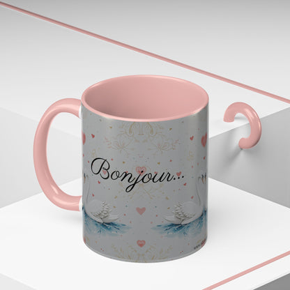 Valentine's Coffee Mug - White Swans