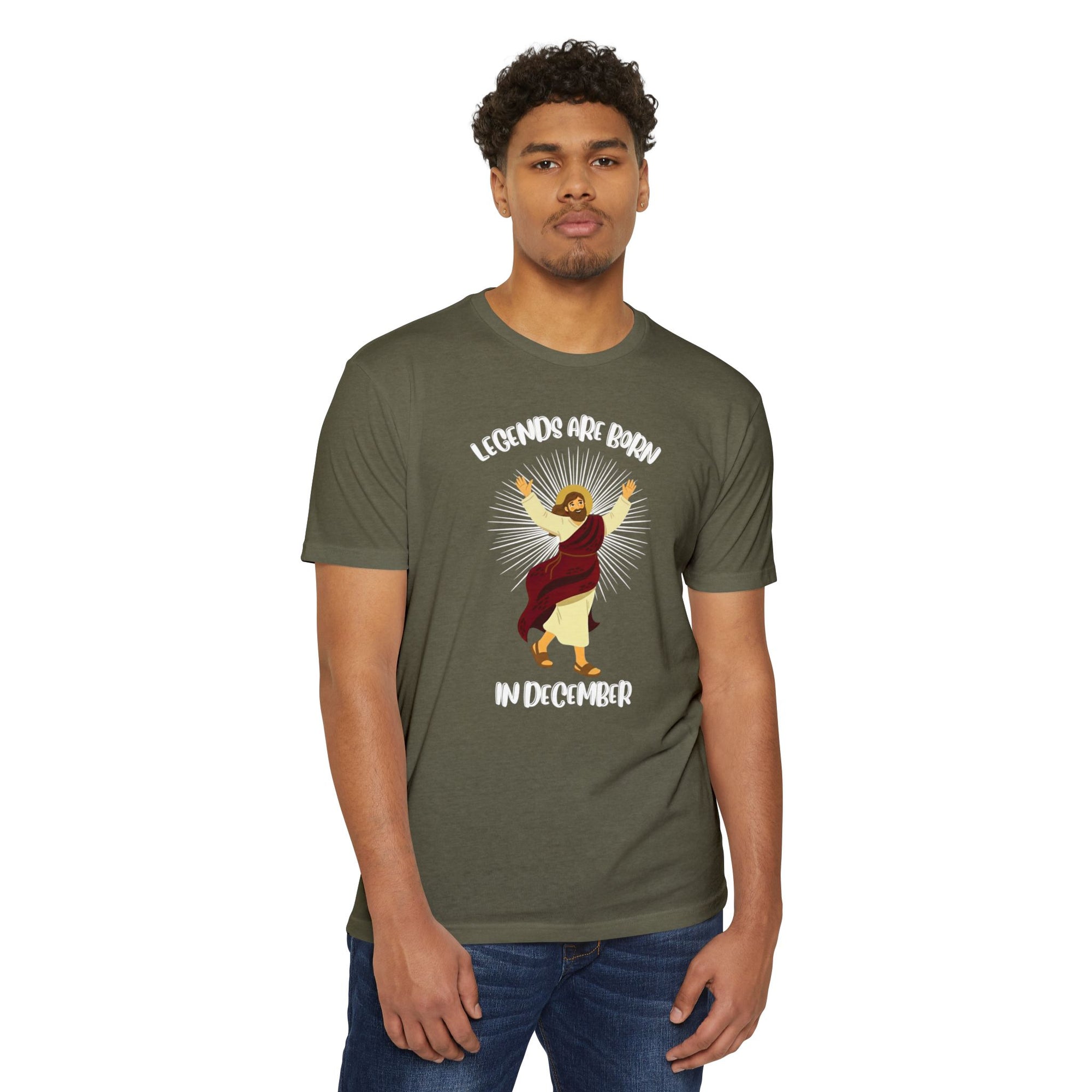 Legends Are Born in December - Birthday & Christmas Tee - Funny Jesus T-Shirt