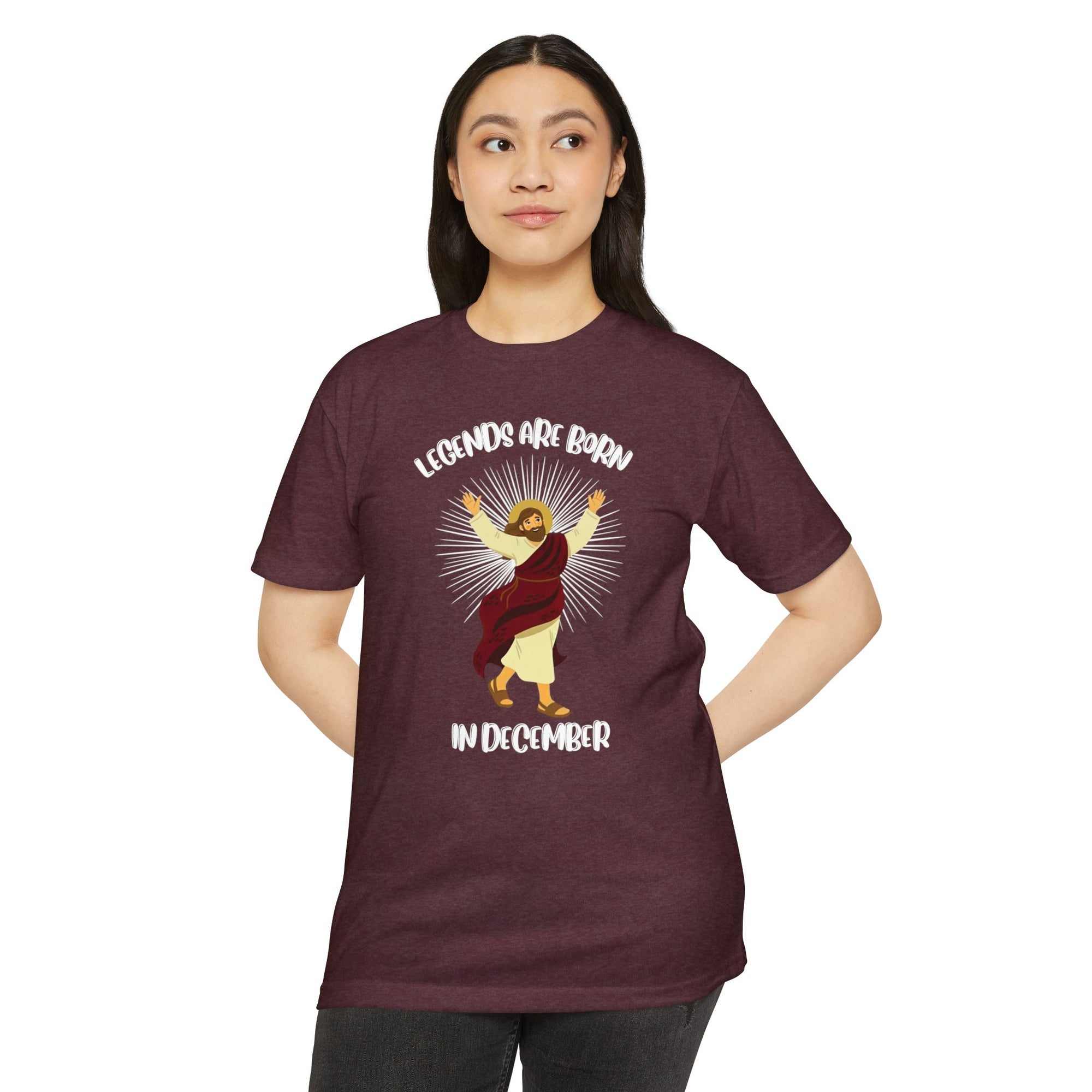 Legends Are Born in December - Birthday & Christmas Tee - Funny Jesus T-Shirt