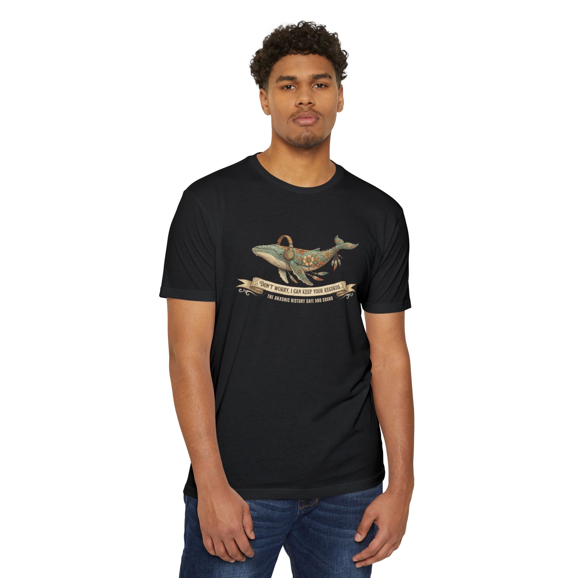 Mystical Whale Shirt, The Akashic Record Keeper, Vintage Boho Animal and Ocean Lover Tee
