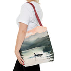 Orca and Sunset Beach Tote Bag