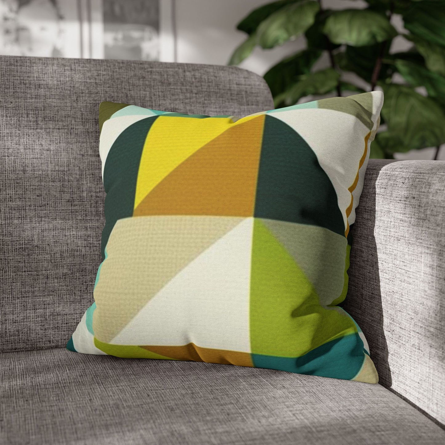 Geometric Design Throw Pillowcase