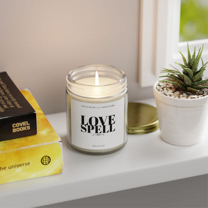 Love Spell Scented Candle – Romantic Coconut Apricot Wax