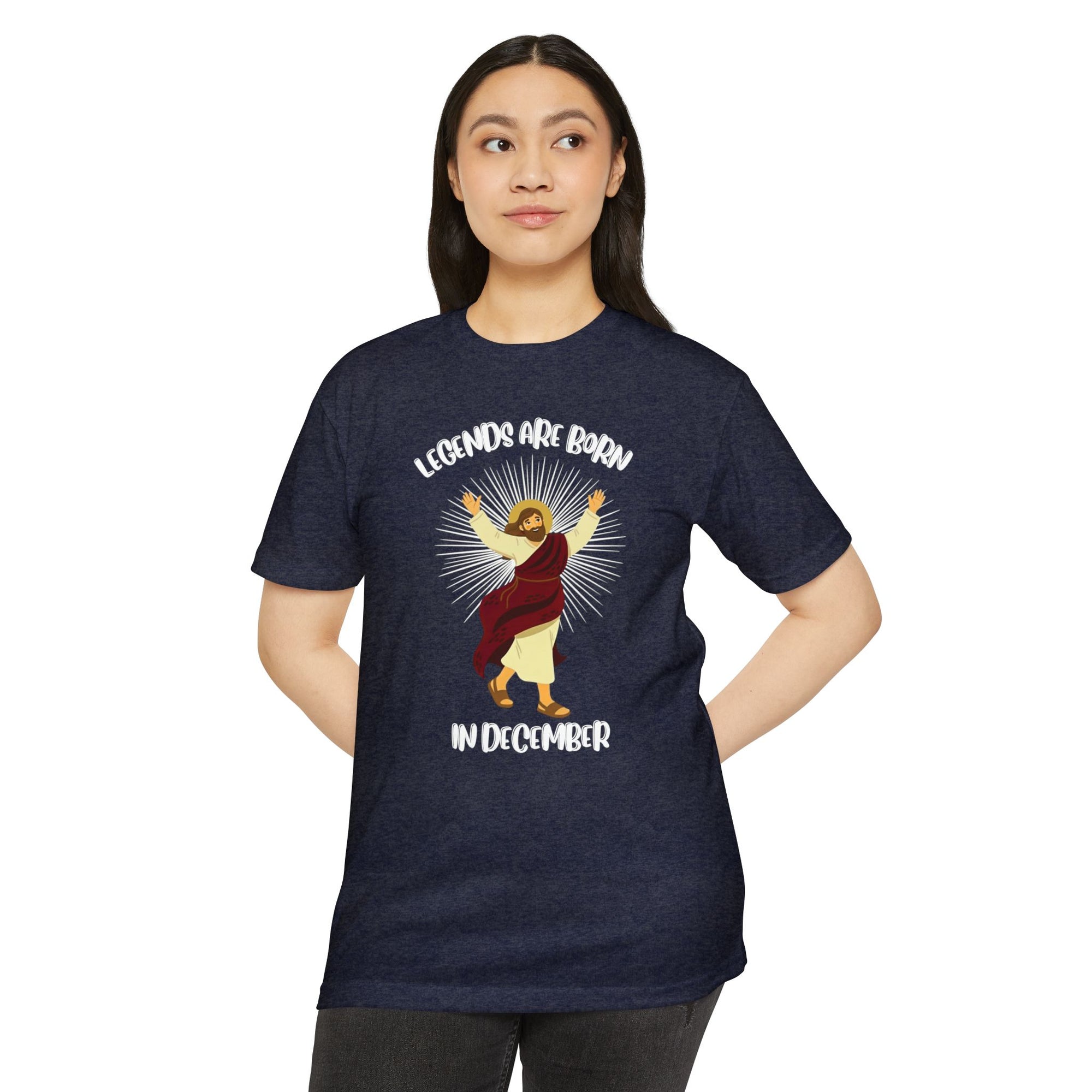 Legends Are Born in December - Birthday & Christmas Tee - Funny Jesus T-Shirt