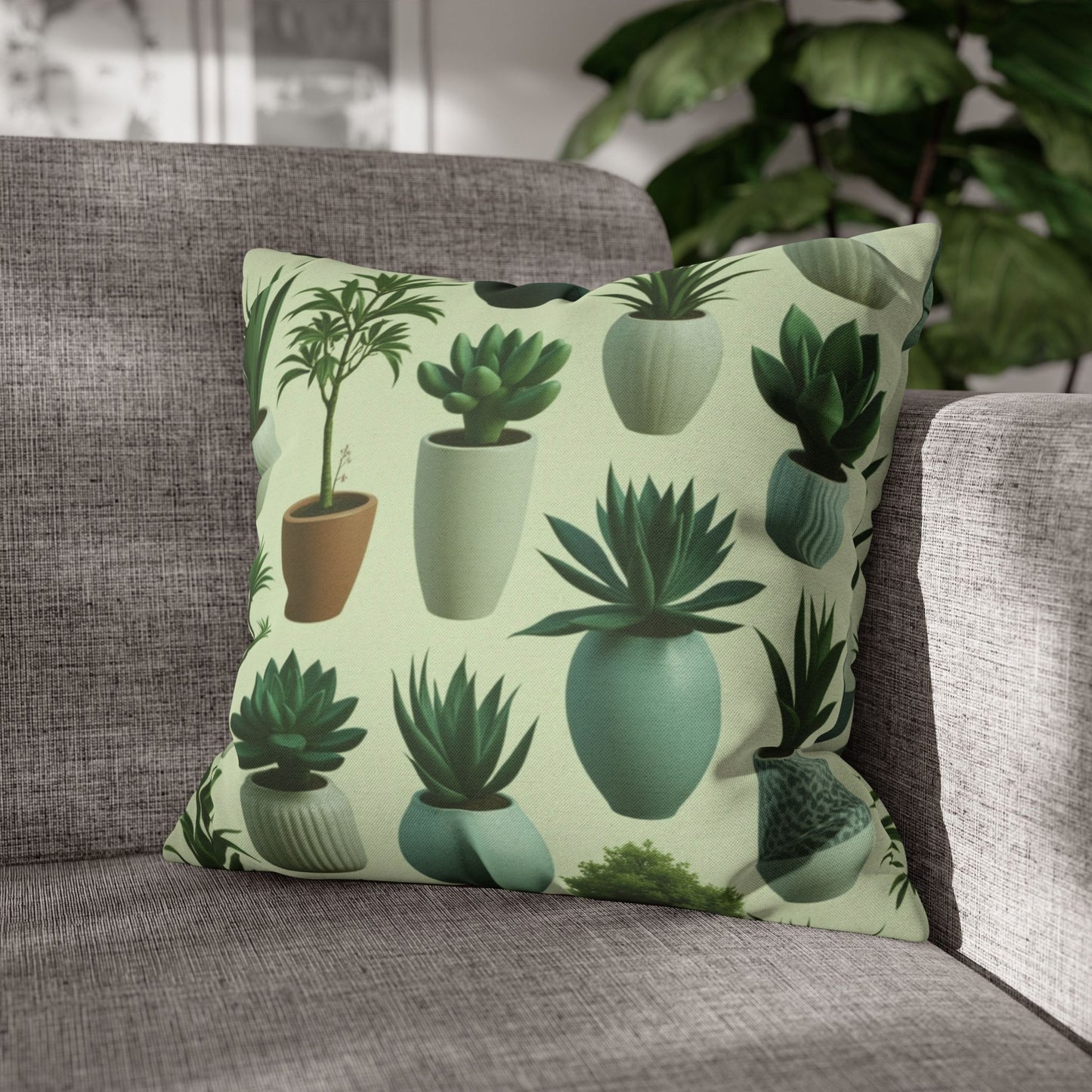 Succulent Garden Design Pillowcase (multi-sizes)