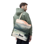 Orca and Sunset Beach Tote Bag