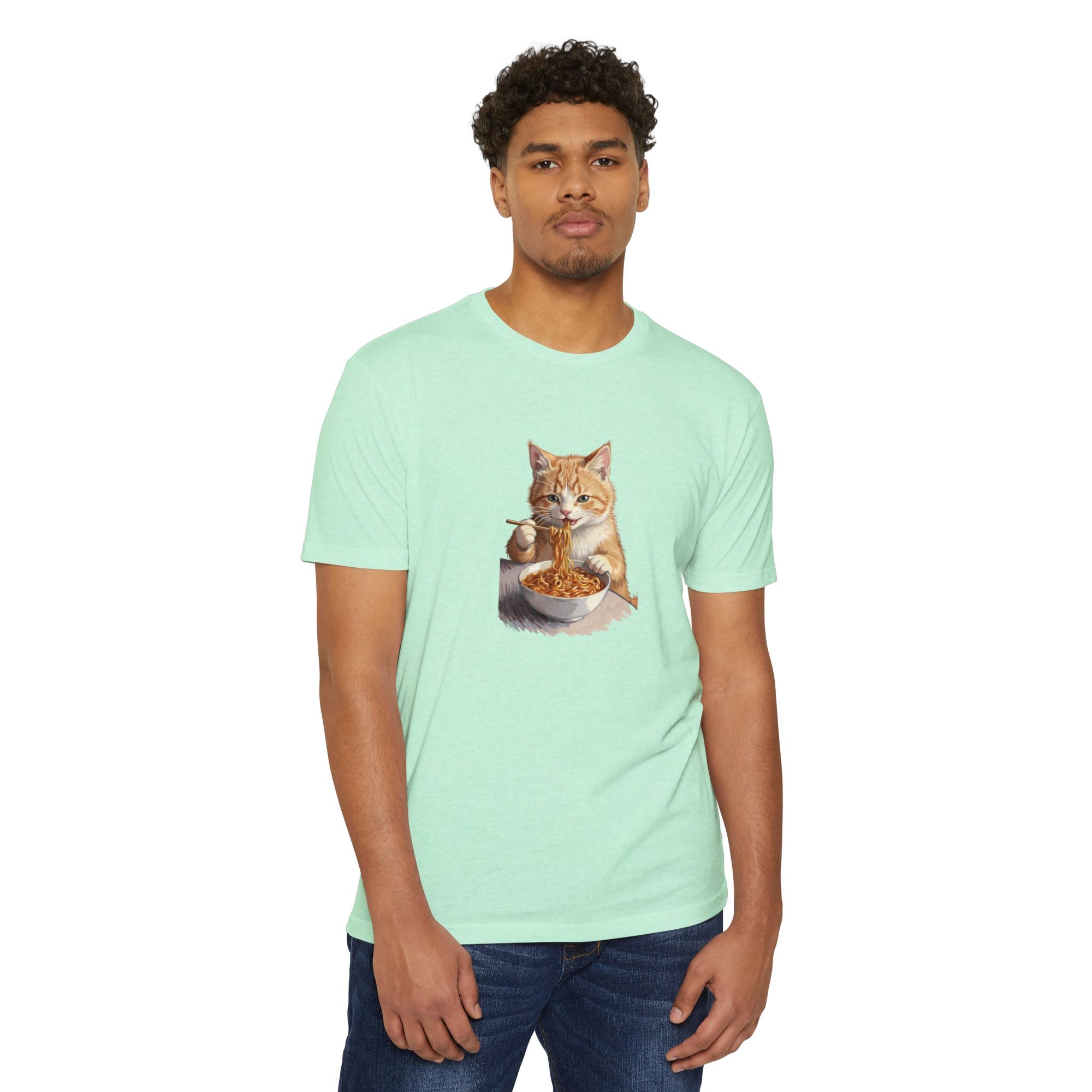 Alien Cat Noodle T-Shirt – Retro Ramen