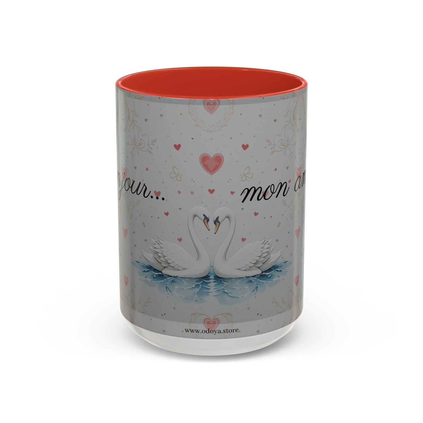 Valentine's Coffee Mug - White Swans