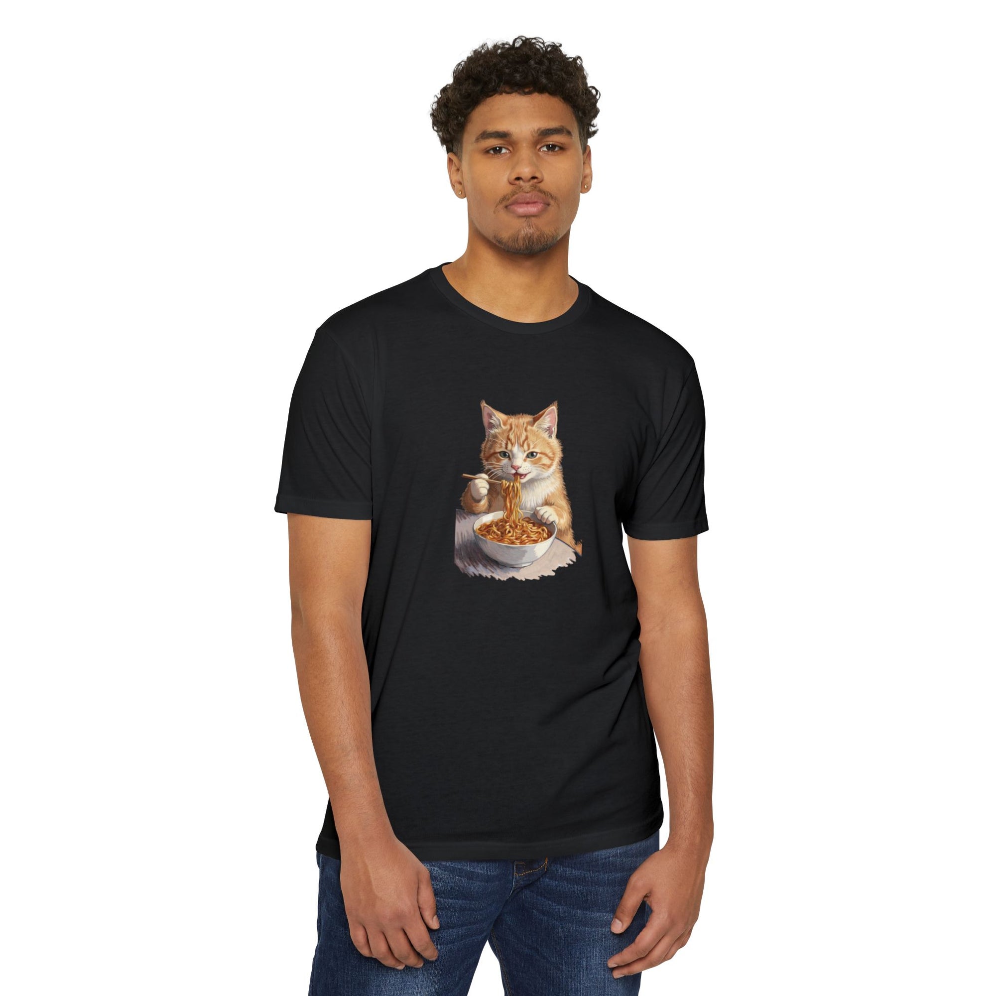 Alien Cat Noodle T-Shirt – Retro Ramen