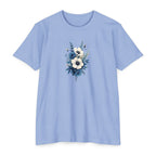 Blue Cosmic Flowers T-shirt
