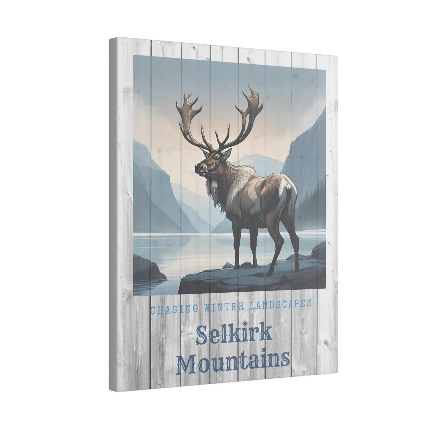 Canvas Print - Selkirk Mountains Winter Landscape (Multi-Size)