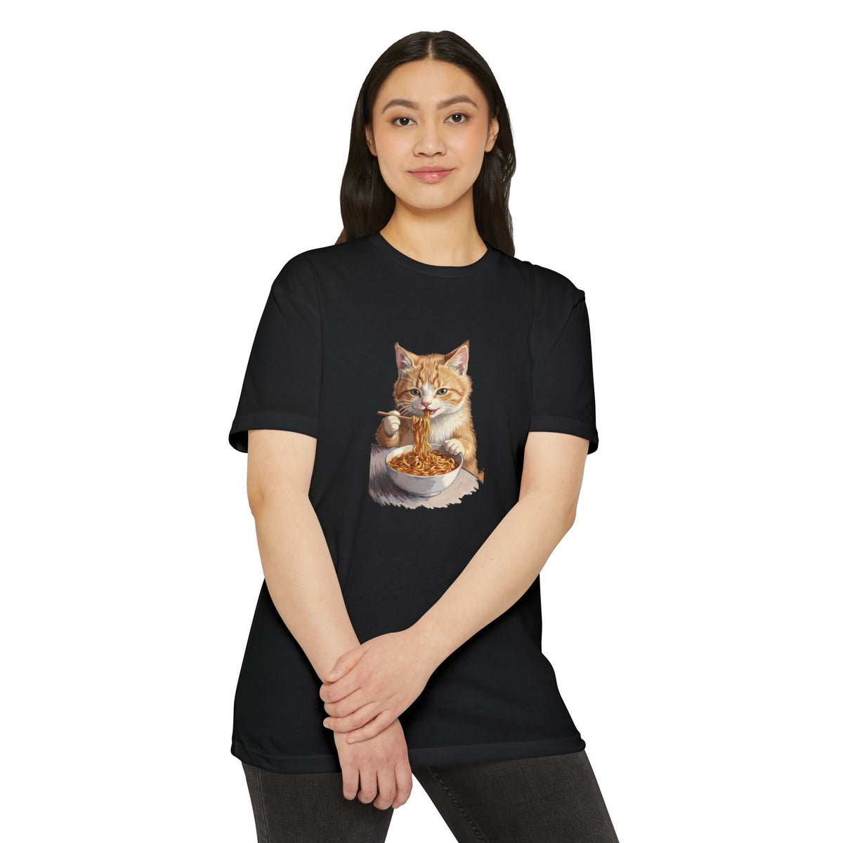 Alien Cat Noodle T-Shirt – Retro Ramen