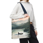 Orca and Sunset Beach Tote Bag