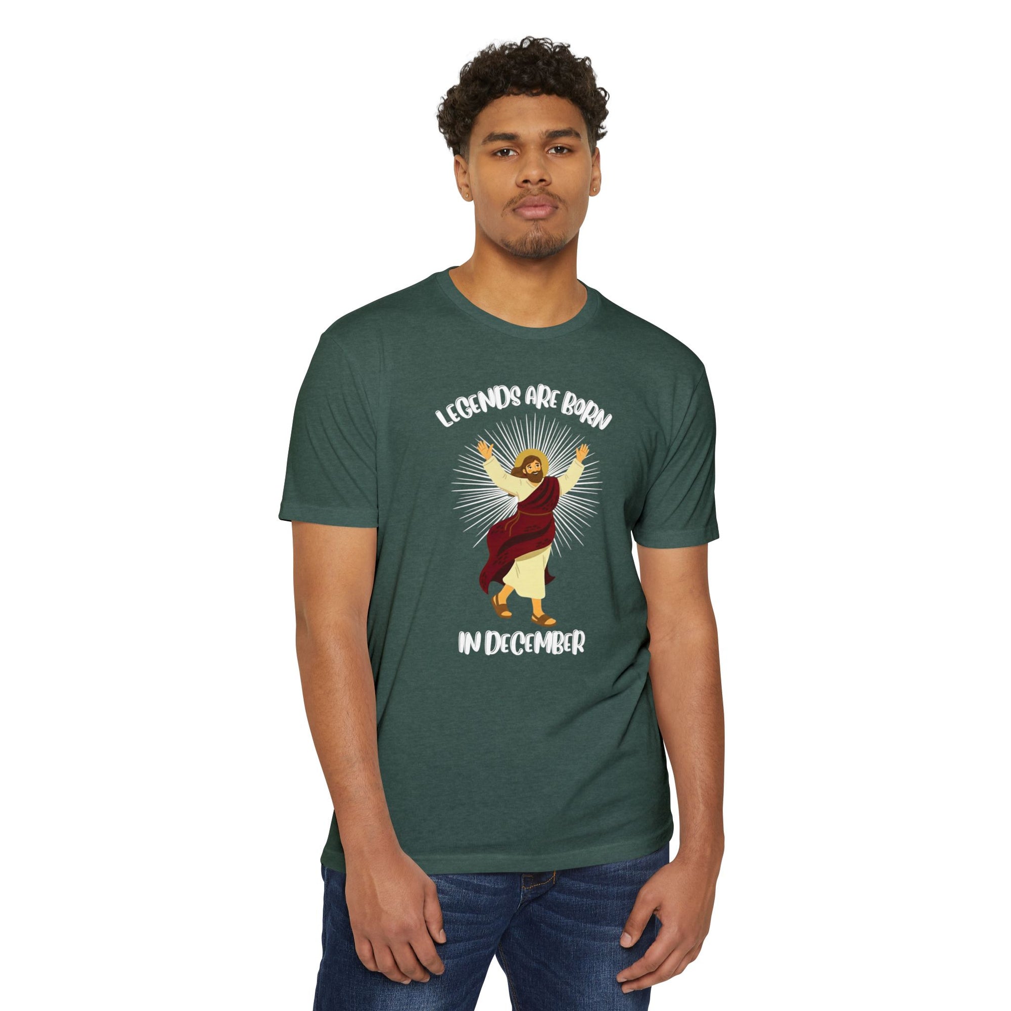 Legends Are Born in December - Birthday & Christmas Tee - Funny Jesus T-Shirt