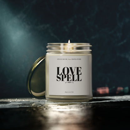 Love Spell Scented Candle – Romantic Coconut Apricot Wax