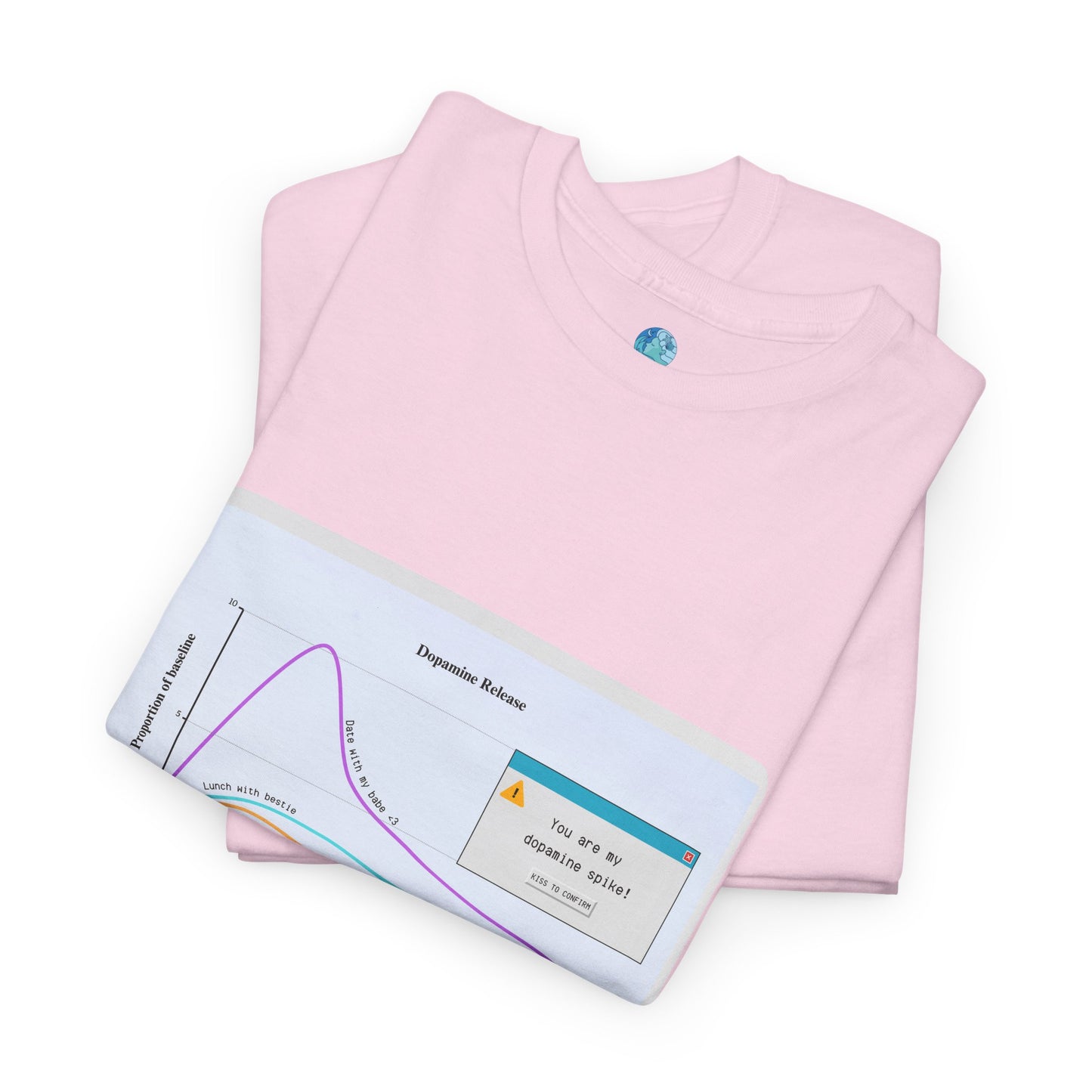 Valentine's Dopamine Chart Unisex Tee - Laptop design