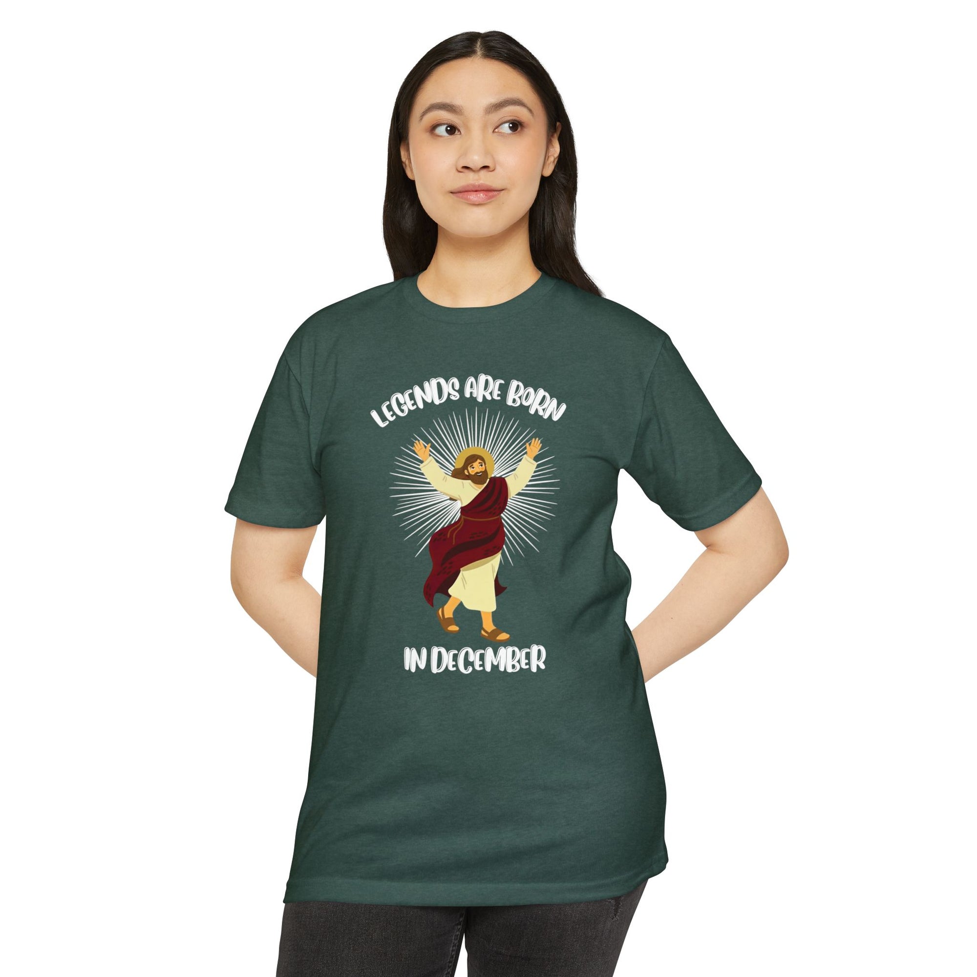 Legends Are Born in December - Birthday & Christmas Tee - Funny Jesus T-Shirt
