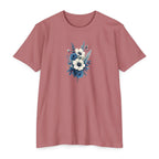 Blue Cosmic Flowers T-shirt