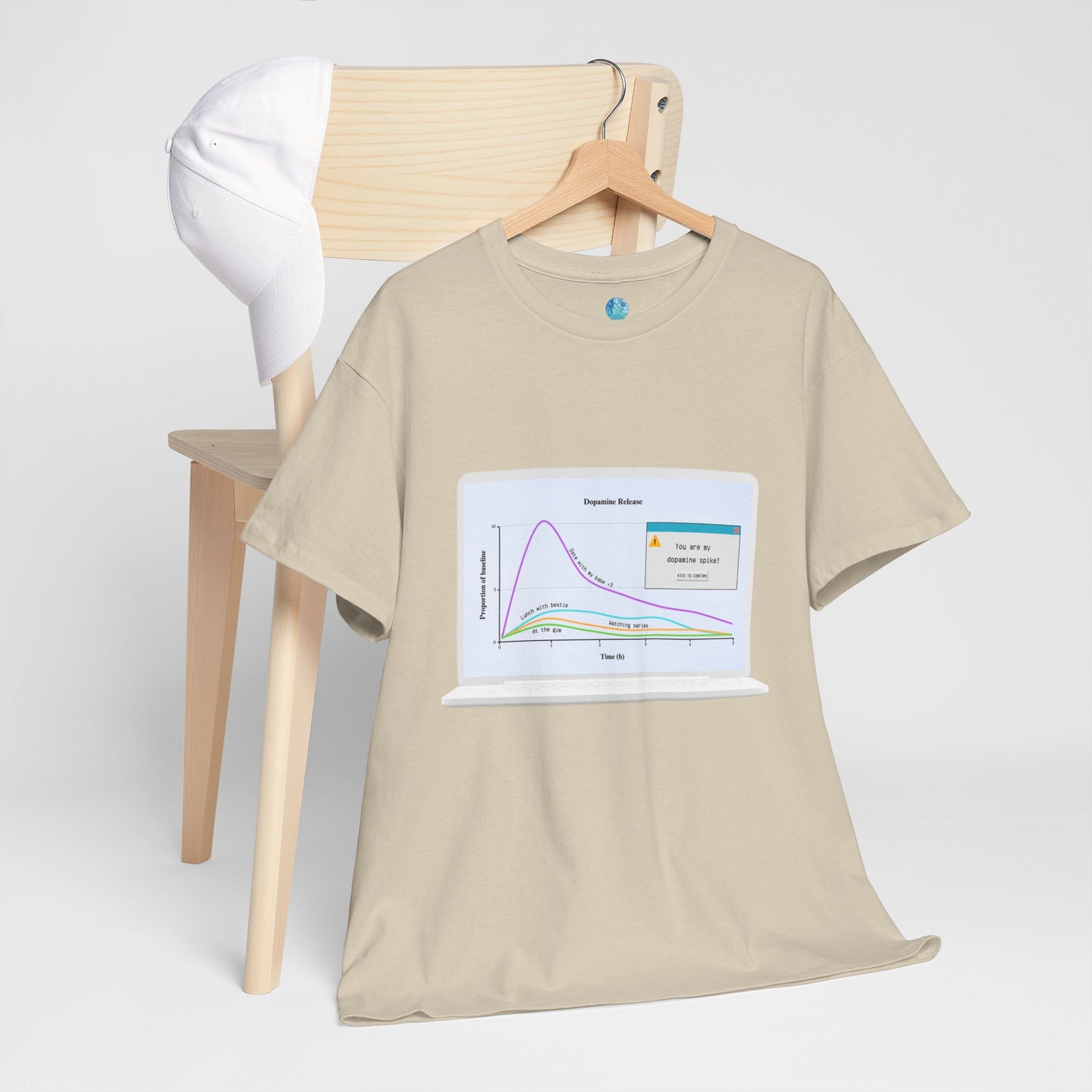 Valentine's Dopamine Chart Unisex Tee - Laptop design