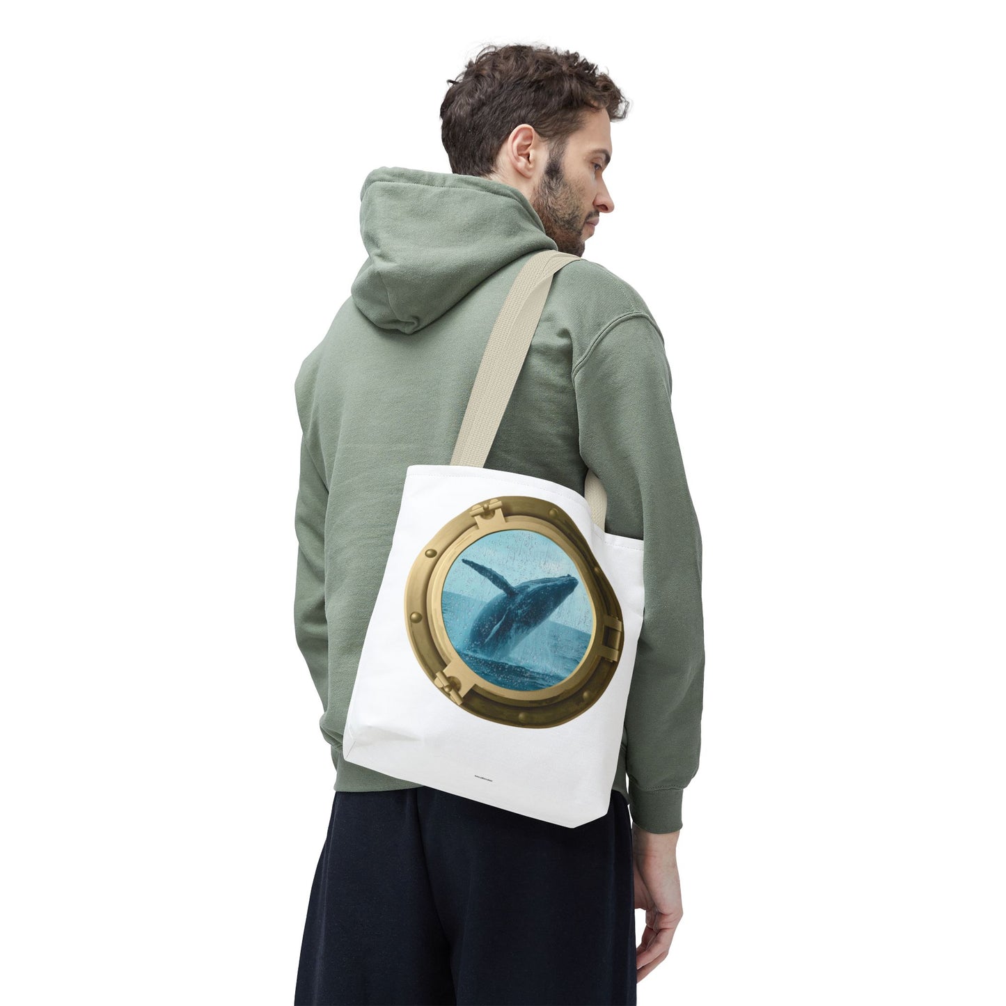 Whale Breaching Tote Bag