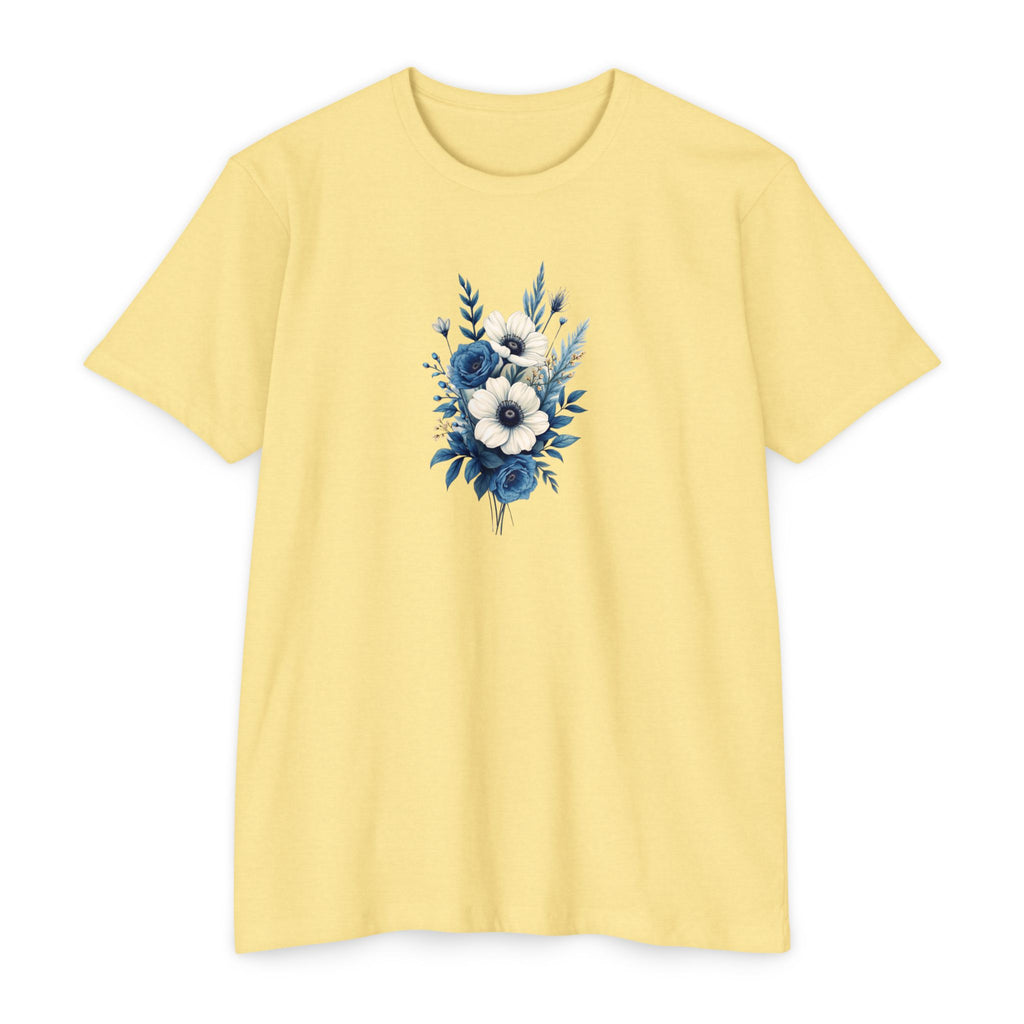 Blue Cosmic Flowers T-shirt