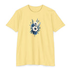 Blue Cosmic Flowers T-shirt