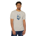 Blue Cosmic Flowers T-shirt