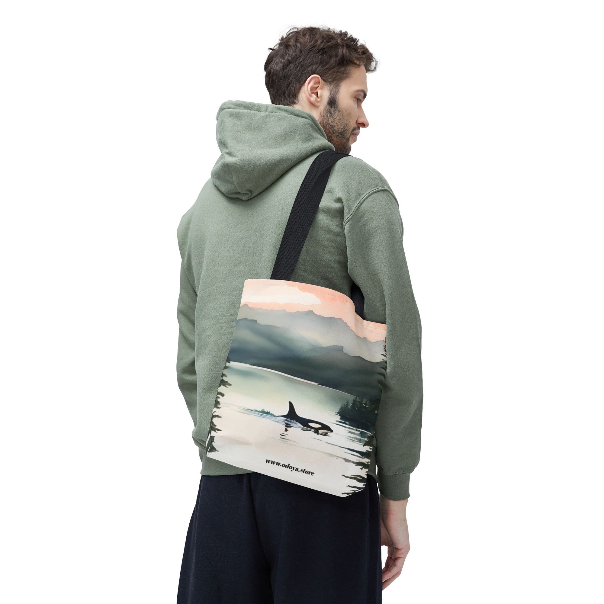 Orca and Sunset Beach Tote Bag