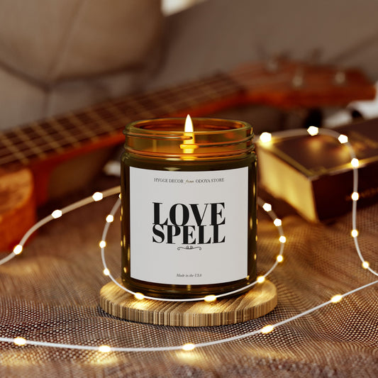 Love Spell Scented Candle – Romantic Coconut Apricot Wax