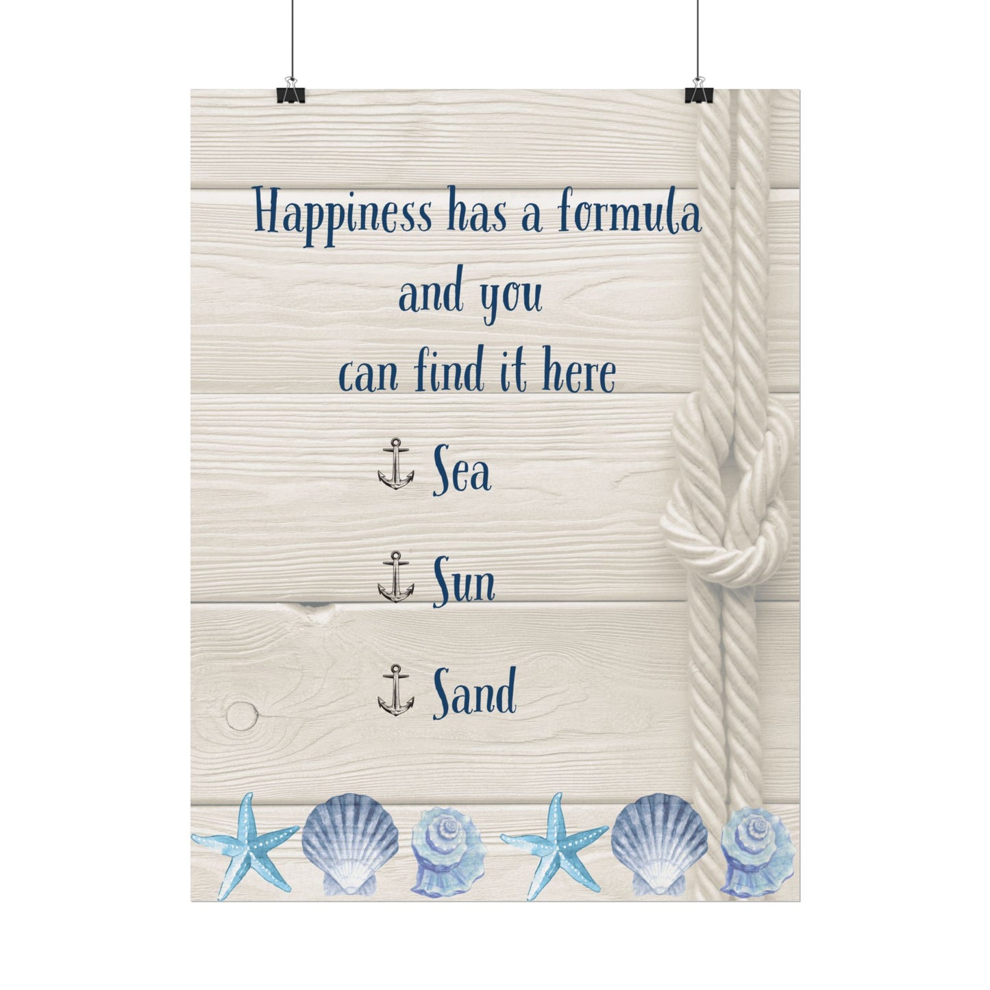 Beach House Decor Happiness Formula - Father's Day Gifts