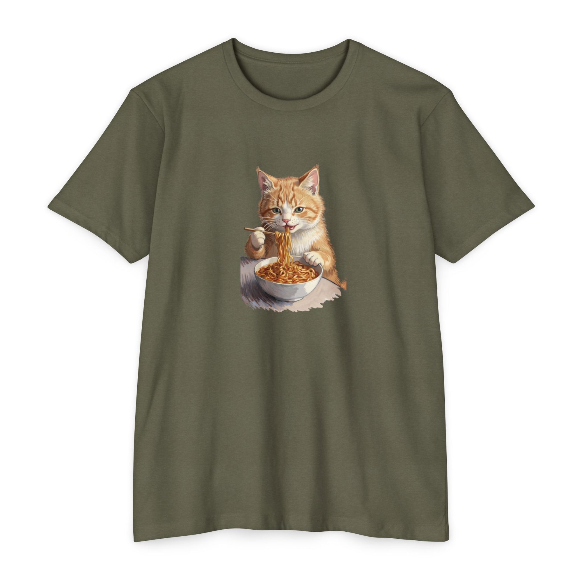 Alien Cat Noodle T-Shirt – Retro Ramen