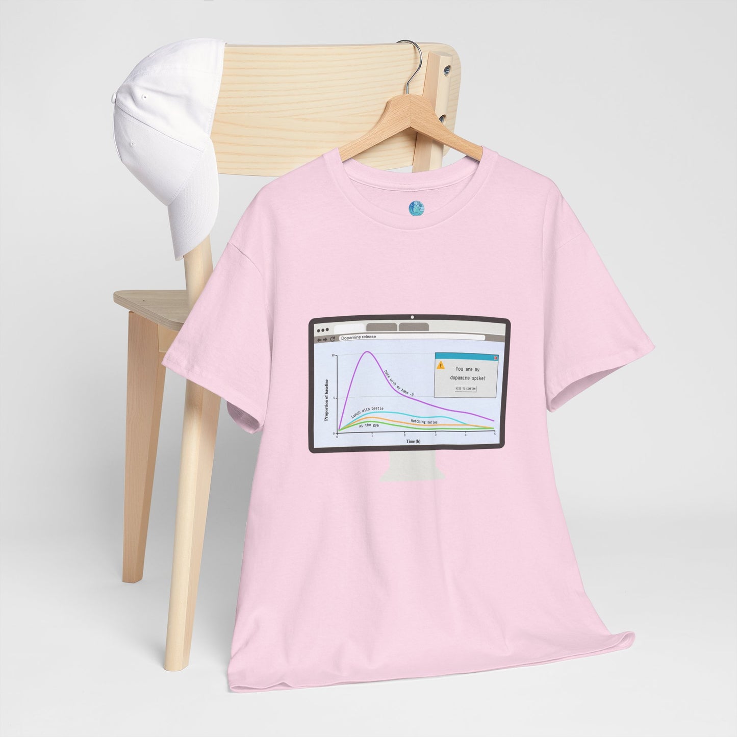 Valentine's Dopamine Chart Unisex Tee - Desktop design